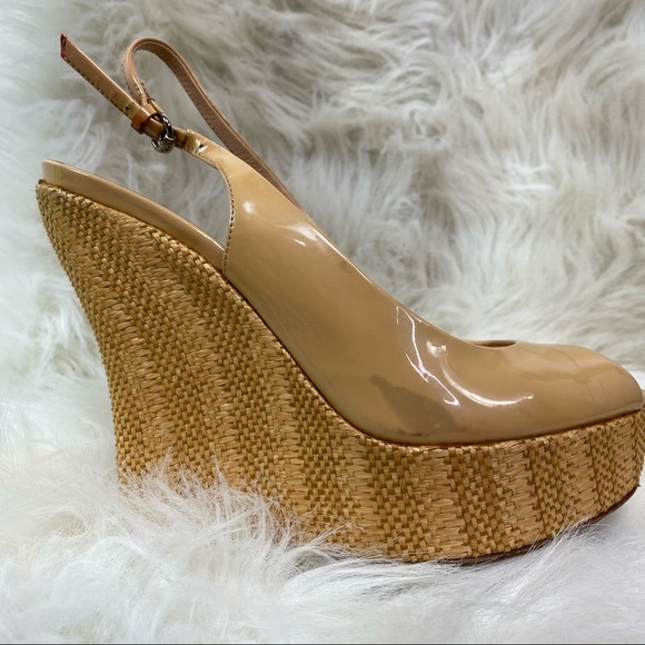 Gucci Vitello Vernice Soft Sable wedge sandal - Picture 3 of 14